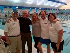 RAM swimmer volunteers at Intercity Swim Meet